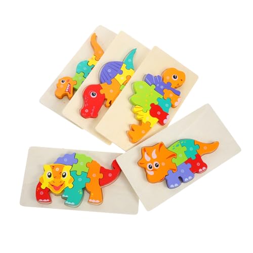 Gatuida 5 Stück Teiliges Holz Dinosaurier Puzzle Montessori Lernspielzeug für Kleinkinder Sichere Holzteile Fördert Logisches Denken und Hand Auge koordination Jungen Mädchen Gatuida 5 Stück Teiliges Holz Dinosaurier Puzzle Montessori Lernspielzeug für Kleinkinder Sichere Holzteile Fördert Logisches Denken und Hand Auge koordination Jungen Mädchen von Gatuida