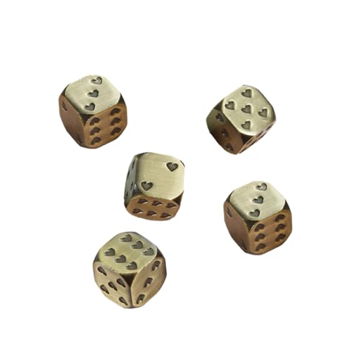 Gatuida 5 Stück Teiliges Metallwürfel mit Abgerundeten Ecken und Herzmuster Stabile Spielwürfel als Tischspiel Zubehör für Familien Partys und Brettspiele Gatuida 5 Stück Teiliges Metallwürfel mit Abgerundeten Ecken und Herzmuster Stabile Spielwürfel als Tischspiel Zubehör für Familien Partys und Brettspiele von Gatuida