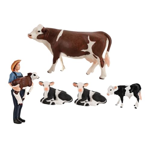 Gatuida 5 Stück Teiliges Realistische Miniatur Rinderfiguren aus PVC Detailgetreue Simulation von Bauernhoftieren Vielseitige Dekoration für Garten DIY Feenlandschaft und Pädagogisches Gatuida 5 Stück Teiliges Realistische Miniatur Rinderfiguren aus PVC Detailgetreue Simulation von Bauernhoftieren Vielseitige Dekoration für Garten DIY Feenlandschaft und Pädagogisches von Gatuida