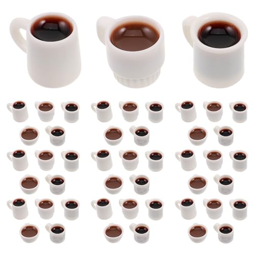 Gatuida 50 Stück Miniatur-Kaffeetassen: Puppenhaus-Dekor, Mini-Kaffeetasse aus Kunstharz, Ornament-Spielzeug, Maßstab 1:12, Küchenzubehör, Ohrring-Charms für Heimwerker Gatuida 50 Stück Miniatur-Kaffeetassen: Puppenhaus-Dekor, Mini-Kaffeetasse aus Kunstharz, Ornament-Spielzeug, Maßstab 1:12, Küchenzubehör, Ohrring-Charms für Heimwerker von Gatuida