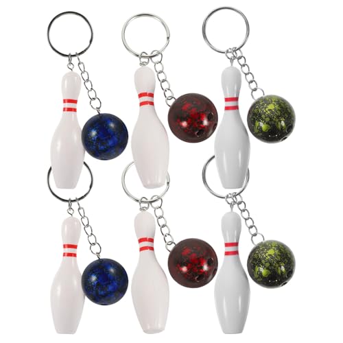 Gatuida 6 Bowling-Schlüsselanhänger in Großpackung: Sport-Mini-Bowlingkugel und Anstecknadel, Team-Athleten-Souvenir-Schlüsselring für Sportpartys, Rucksack-Anhänger Gatuida 6 Bowling-Schlüsselanhänger in Großpackung: Sport-Mini-Bowlingkugel und Anstecknadel, Team-Athleten-Souvenir-Schlüsselring für Sportpartys, Rucksack-Anhänger von Gatuida