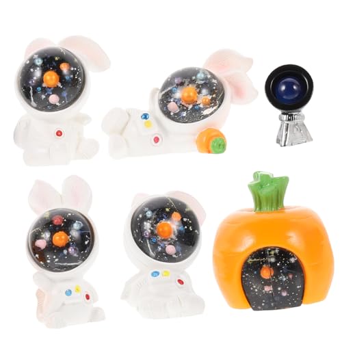 Gatuida 6 Stück Niedliche Astronaut Hase Figuren aus Langlebigem Harz Kleine Osterdekoration für Mikro Landschaft Büro und Praktische und Attraktive Bunny Miniaturen Gatuida 6 Stück Niedliche Astronaut Hase Figuren aus Langlebigem Harz Kleine Osterdekoration für Mikro Landschaft Büro und Praktische und Attraktive Bunny Miniaturen von Gatuida