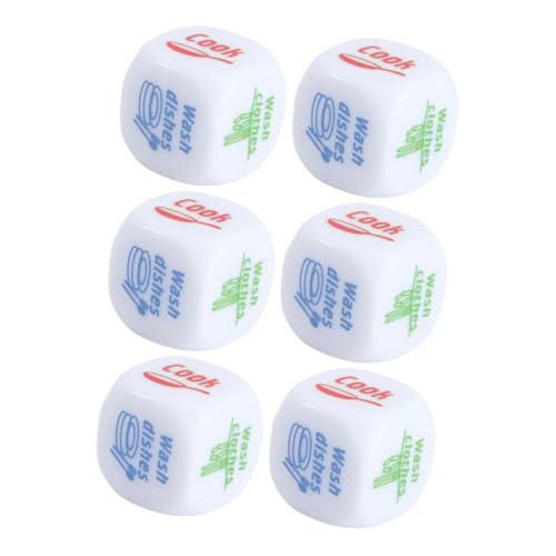 Gatuida 6 Stück Teiliges Acryl Hausarbeitswürfel Erwachsene Buntes Rollenspiel würfelspiel zur Lustigen Aufgabenverteilung Sicheres Material Geschenkidee für Familien und Freunde Gatuida 6 Stück Teiliges Acryl Hausarbeitswürfel Erwachsene Buntes Rollenspiel würfelspiel zur Lustigen Aufgabenverteilung Sicheres Material Geschenkidee für Familien und Freunde von Gatuida