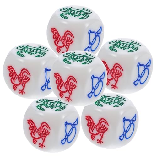 Gatuida 6 Stück Teiliges Fisch Krabben Garnelen Würfelspielwürfel aus Robustem Harz Kleine Leichte Spielwürfel für Party Zuhause und Festival deko Tragbare Ästhetische Gatuida 6 Stück Teiliges Fisch Krabben Garnelen Würfelspielwürfel aus Robustem Harz Kleine Leichte Spielwürfel für Party Zuhause und Festival deko Tragbare Ästhetische von Gatuida