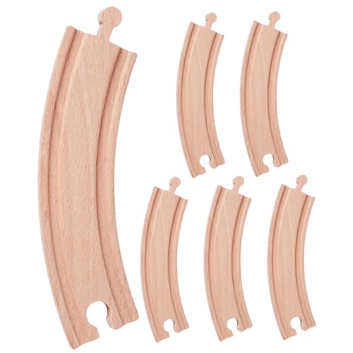 Gatuida 6 Stück Teiliges Holz Eisenbahn Schienen Zubehör für Gebogene Gleise DIY Zugstrecke Fördert Feinmotorik Hand Auge koordination Geeignet für Jungen und Mädchen Vielseitig für Gatuida 6 Stück Teiliges Holz Eisenbahn Schienen Zubehör für Gebogene Gleise DIY Zugstrecke Fördert Feinmotorik Hand Auge koordination Geeignet für Jungen und Mädchen Vielseitig für von Gatuida