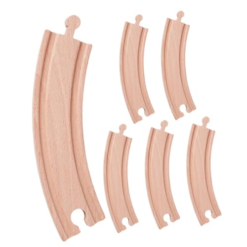 Gatuida 6 Stück Teiliges Holzeisenbahn Schienen spielset für Gebogene Gleise Pädagogisches Holz Zug Modell Fördert Feinmotorik und Logisches Denken für Jungen und Mädchen Gatuida 6 Stück Teiliges Holzeisenbahn Schienen spielset für Gebogene Gleise Pädagogisches Holz Zug Modell Fördert Feinmotorik und Logisches Denken für Jungen und Mädchen von Gatuida