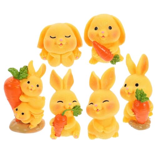 Gatuida 6 Stück Teiliges Mini Hasen aus Hochwertigem Resin Multifunktionale Tischdeko mit Niedlichen Kaninchenfiguren für Garten Balkon und Miniaturlandschaften Langlebig und Detailreich Gatuida 6 Stück Teiliges Mini Hasen aus Hochwertigem Resin Multifunktionale Tischdeko mit Niedlichen Kaninchenfiguren für Garten Balkon und Miniaturlandschaften Langlebig und Detailreich von Gatuida