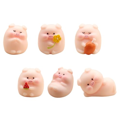 Gatuida 6 Stück Teiliges Resin Schwein Miniatur Figuren Auto Dekorationen Süße Harz Tierstatuen DIY Mikro Landschaft Ornamente für Bücherregal Büro Zuhause Gatuida 6 Stück Teiliges Resin Schwein Miniatur Figuren Auto Dekorationen Süße Harz Tierstatuen DIY Mikro Landschaft Ornamente für Bücherregal Büro Zuhause von Gatuida