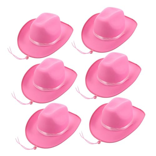 Gatuida 6 Stück Western Cowboy Hut mit Ripsband Cosplay Accessoire für Kostümpartys und Junggesellenabschiede Gatuida 6 Stück Western Cowboy Hut mit Ripsband Cosplay Accessoire für Kostümpartys und Junggesellenabschiede von Gatuida