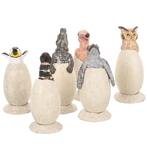 Gatuida 6st Brutei-modell Tierspielzeug Für Kinder Schlüpfende Tiere Pinguin-ei-spielzeug Dinosaurier-eier-spielzeug Tierei-modelle Tierisches Spielzeug Tierisches Eierspielzeug Harz von Gatuida