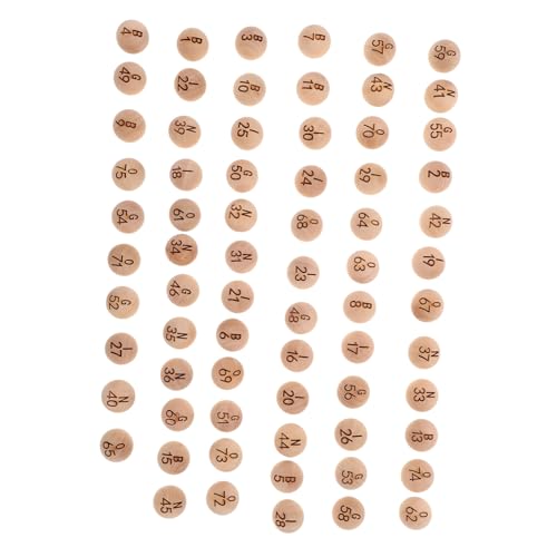 Gatuida 75 Stück Teiliges Holz Bingo Ball Set Nummerierte Langlebig Gravierte Spielbälle aus Massivem Holz Leicht und Tragbar für Raffles Familienfeiern Indoor und Outdoor Entertainment Gatuida 75 Stück Teiliges Holz Bingo Ball Set Nummerierte Langlebig Gravierte Spielbälle aus Massivem Holz Leicht und Tragbar für Raffles Familienfeiern Indoor und Outdoor Entertainment von Gatuida