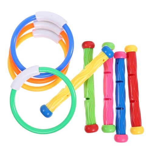 Gatuida 9 Stück Teiliges Unterwasser Tauchspielzeug für Bunte Tauchringe und Tauchstäbe Leichtes Schwimmspielzeug für Poolspaß Unterwasserfähigkeiten Gatuida 9 Stück Teiliges Unterwasser Tauchspielzeug für Bunte Tauchringe und Tauchstäbe Leichtes Schwimmspielzeug für Poolspaß Unterwasserfähigkeiten von Gatuida