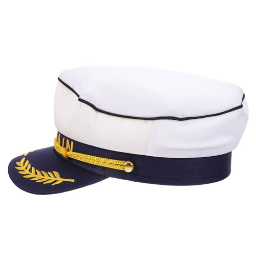 Gatuida Captain Mütze Stil Polyester Leicht Atmungsaktiv Unisex Verstellbare Sailor Hut für Karneval Cosplay und Themenpartys als Kostüm Accessoire für Erwachsene Gatuida Captain Mütze Stil Polyester Leicht Atmungsaktiv Unisex Verstellbare Sailor Hut für Karneval Cosplay und Themenpartys als Kostüm Accessoire für Erwachsene von Gatuida