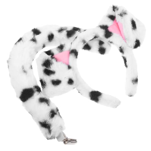 Gatuida Dalmatiner Hundeohren Stirnband mit Plüsch Haarreif Welpen Kostüm Zubehör für Erwachsene Alltag Karneval Cosplay Party Gatuida Dalmatiner Hundeohren Stirnband mit Plüsch Haarreif Welpen Kostüm Zubehör für Erwachsene Alltag Karneval Cosplay Party von Gatuida