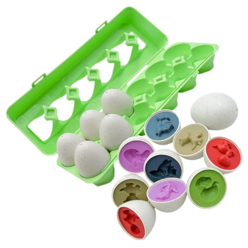 Gatuida Dinosaurier Matching Eier für Kleinkinder Ostergeschenke Lernspiel Form Farbe Zuordnung Motorik Kunststoff Sicher Gatuida Dinosaurier Matching Eier für Kleinkinder Ostergeschenke Lernspiel Form Farbe Zuordnung Motorik Kunststoff Sicher von Gatuida