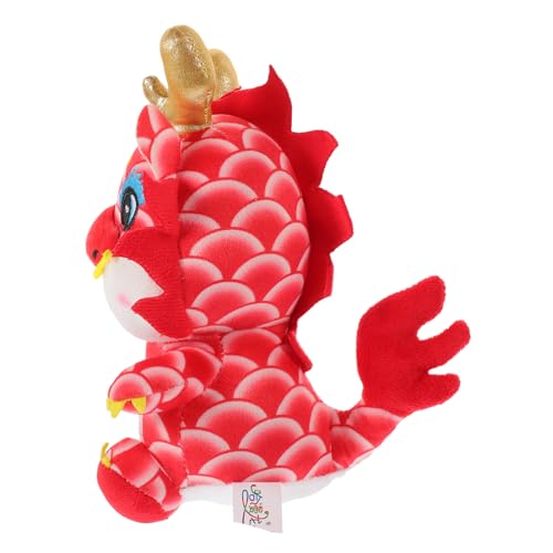 Gatuida Drachen Plüschtier Sofa Puppen Drachenpuppe Im Chinesischen Stil Plüschdrachen Maskottchen Drache Ausgestopfte Kleine Drachenpuppe Chinesische Neujahrsdrachenpuppe von Gatuida