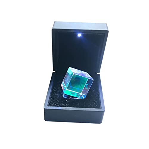 Gatuida Glaswürfel present box dichroitischer Würfel Elementwürfel Lichtwürfel durchsichtige Geschenkboxen Würfelprisma Würfel aus Wolfram optischer Würfel RGB-Würfel Dispersionsprisma von Gatuida