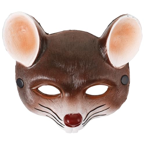 Gatuida Halloween-Mausmaske: Rattenmaske Tier-Cosplay-Gesichtsabdeckung Halloween-Cosplay-Party-Requisiten Karnevalsmaskenzubehör von Gatuida