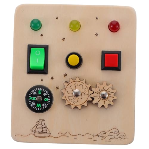 Gatuida Holz Busy Board Lernspielzeug für Pädagogisches Schalterspielzeug mit Roter und Grünem Licht Sensorisches Montessori Aktivitätsbrett Feinmotorik und Farberkennung Gatuida Holz Busy Board Lernspielzeug für Pädagogisches Schalterspielzeug mit Roter und Grünem Licht Sensorisches Montessori Aktivitätsbrett Feinmotorik und Farberkennung von Gatuida