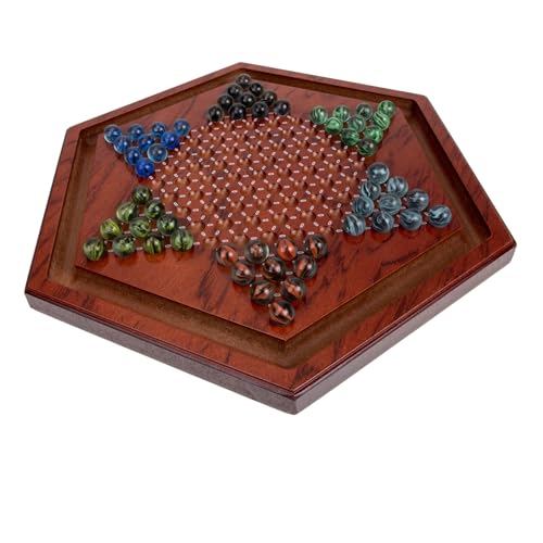 Gatuida Holz Sechseck-Dame Spiel Mit Glassteinen Traditionelles Chinesisches Damespiel Für Junge Mädchen Und Erwachsene Als Partygeschenk Oder Sammlerstück Gatuida Holz Sechseck-Dame Spiel Mit Glassteinen Traditionelles Chinesisches Damespiel Für Junge Mädchen Und Erwachsene Als Partygeschenk Oder Sammlerstück von Gatuida