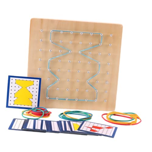 Gatuida Holz Geoboard Nagelbrett Geometrische Lernhilfe Montessori Lernspielzeug für Feinmotorik und Raumvorstellungsspielzeug mit Elastischen Gummibändern Gatuida Holz Geoboard Nagelbrett Geometrische Lernhilfe Montessori Lernspielzeug für Feinmotorik und Raumvorstellungsspielzeug mit Elastischen Gummibändern von Gatuida