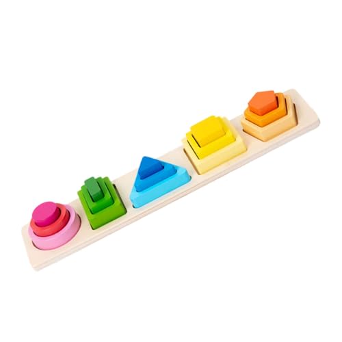 Gatuida Holz Lernspielzeug Geometrische Formen Stapelturm mit Farbverlauf für Kleinkinder Pädagogisches Sortier Stapelspielzeug Kreativität und Logischem Denken Gatuida Holz Lernspielzeug Geometrische Formen Stapelturm mit Farbverlauf für Kleinkinder Pädagogisches Sortier Stapelspielzeug Kreativität und Logischem Denken von Gatuida