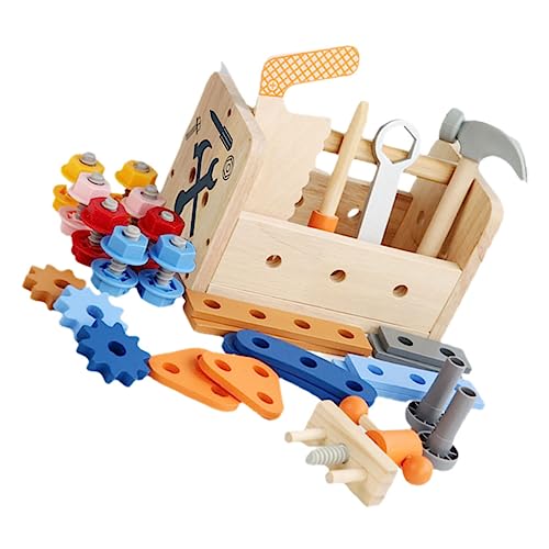 Gatuida Holz Werkzeugkasten für Tragbares Lernspielzeug für Kleinkinder Buntes Handwerkzeug Set für Fantasievolles Sicheres Fördert die Intellektuelle Gatuida Holz Werkzeugkasten für Tragbares Lernspielzeug für Kleinkinder Buntes Handwerkzeug Set für Fantasievolles Sicheres Fördert die Intellektuelle von Gatuida