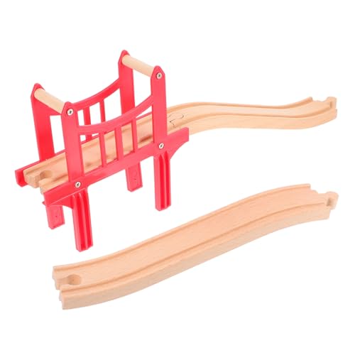 Gatuida Holzeisenbahn Zubehör mit Roter Brücke und S förmigen Gleisen Kompatibel mit Kindern Holzspielzeug Zugschienen Langlebige Vielseitige Holzeisenbahn Schienen für Kreatives Gatuida Holzeisenbahn Zubehör mit Roter Brücke und S förmigen Gleisen Kompatibel mit Kindern Holzspielzeug Zugschienen Langlebige Vielseitige Holzeisenbahn Schienen für Kreatives von Gatuida