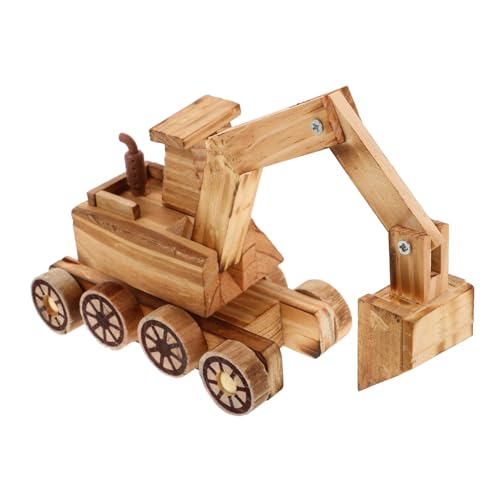 Gatuida Holzspielzeug Bagger Modell Realistisch Beweglich Baustellenfahrzeug Sammlerstück für Mädchen Jungen Ab Jahren Gatuida Holzspielzeug Bagger Modell Realistisch Beweglich Baustellenfahrzeug Sammlerstück für Mädchen Jungen Ab Jahren von Gatuida