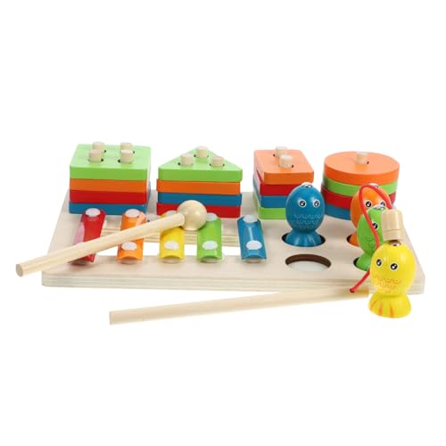 Gatuida Holzspielzeug Geometrische Formen Stapelspiel Lernspielzeug mit Angelspiel Buntes Montessori Sortierspiel für Ab Jahren Problemlösung und Motorik Gatuida Holzspielzeug Geometrische Formen Stapelspiel Lernspielzeug mit Angelspiel Buntes Montessori Sortierspiel für Ab Jahren Problemlösung und Motorik von Gatuida