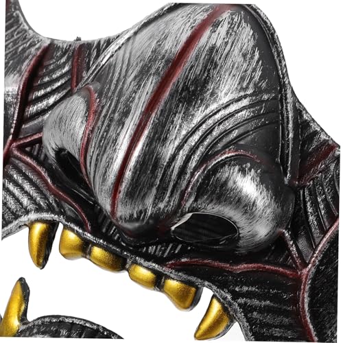 Gatuida Japanische Cosplay Maske aus Robustem Atmungsaktiv und Langlebig Authentische Hannya Halbgesichtsmaske für Halloween Party Traditionelles Theater Requisit Einzigartiges Design für Gatuida Japanische Cosplay Maske aus Robustem Atmungsaktiv und Langlebig Authentische Hannya Halbgesichtsmaske für Halloween Party Traditionelles Theater Requisit Einzigartiges Design für von Gatuida