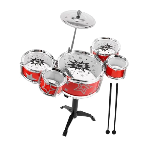 Gatuida Jazz Schlagzeug Set aus Kunststoff mit Vielseitigen Soundeffekten Kleines Musikinstrument für Kleinkinder Fördert Musikalische Fähigkeiten Geschenk für Jungen und Mädchen Gatuida Jazz Schlagzeug Set aus Kunststoff mit Vielseitigen Soundeffekten Kleines Musikinstrument für Kleinkinder Fördert Musikalische Fähigkeiten Geschenk für Jungen und Mädchen von Gatuida