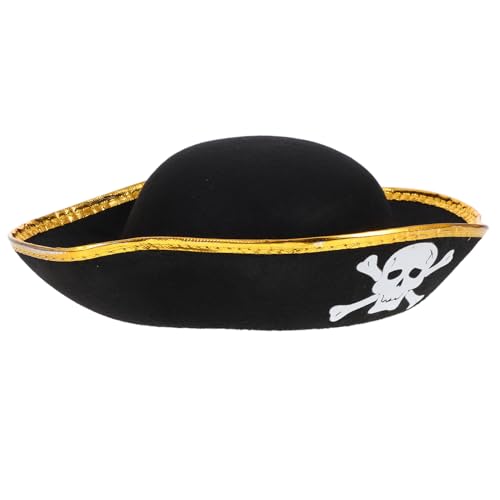 Gatuida Karneval Piratenhut Verkleidung Dreieckiger Tricorn Hut Halloween Cosplay Partyaccessoire für Themen Kostümpartys Gatuida Karneval Piratenhut Verkleidung Dreieckiger Tricorn Hut Halloween Cosplay Partyaccessoire für Themen Kostümpartys von Gatuida