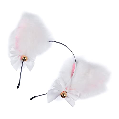 Gatuida Katzeohren Haarreif mit Glocken und Schleife Weicher Plüsch Niedliches Cosplay Accessoire für Damen Bequem und Fest Sitzend für Halloween Karneval und Partys Gatuida Katzeohren Haarreif mit Glocken und Schleife Weicher Plüsch Niedliches Cosplay Accessoire für Damen Bequem und Fest Sitzend für Halloween Karneval und Partys von Gatuida