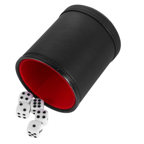 Gatuida Leiser Würfelbecher aus PU Leder mit Filz Innenfutter Moderner Zylindrischer Würfelbecher für Familienspiele Barspiele und Brettspiele Geräuschdämpfendes Würfelzubehör Gatuida Leiser Würfelbecher aus PU Leder mit Filz Innenfutter Moderner Zylindrischer Würfelbecher für Familienspiele Barspiele und Brettspiele Geräuschdämpfendes Würfelzubehör von Gatuida