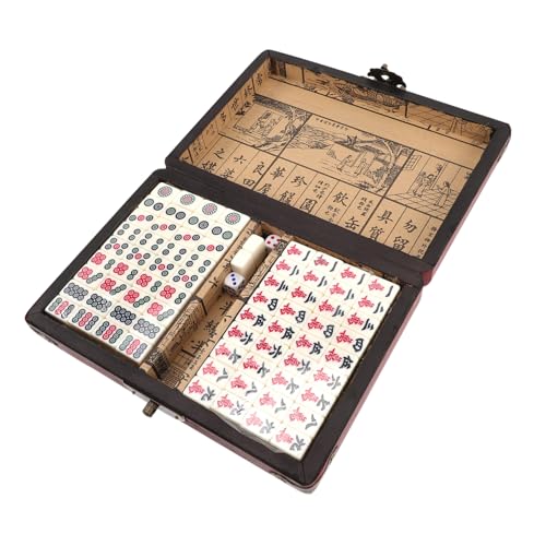 Gatuida Mahjong Set Tragbares Reise Mahjong Spielset mit Gravierten Kratzfeste Leicht Robust Geeignet für Zuhause Party und Bar Gatuida Mahjong Set Tragbares Reise Mahjong Spielset mit Gravierten Kratzfeste Leicht Robust Geeignet für Zuhause Party und Bar von Gatuida