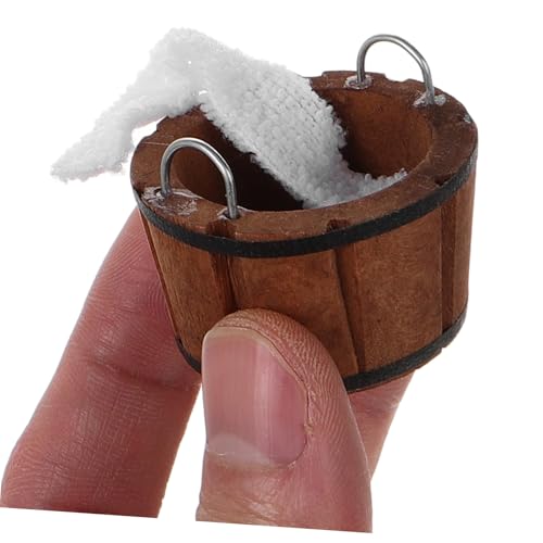 Gatuida Maßstab mit Holzbadewanne und Bad Eimer Realistisches Mini Möbel für Puppenstube und Kleine Haus Dekoration Vielseitig Kombinierbar Gatuida Maßstab mit Holzbadewanne und Bad Eimer Realistisches Mini Möbel für Puppenstube und Kleine Haus Dekoration Vielseitig Kombinierbar von Gatuida