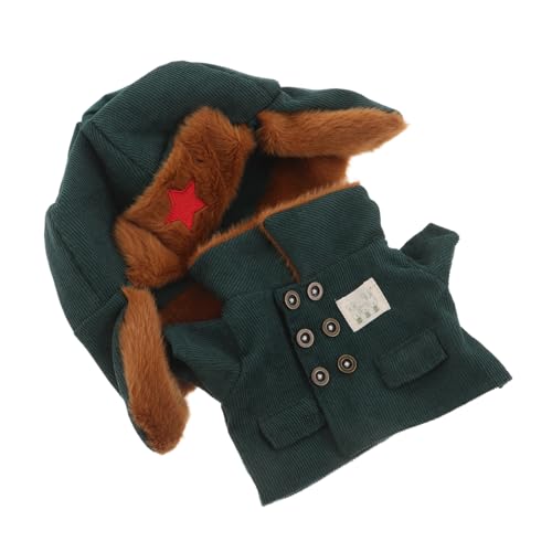 Gatuida Militäruniform Puppenkleidung Wintermantel mit Mütze Weiches Polyester Kostüm für Kleine Stofftiere und Puppen Kreatives Outfit für Rollenspiel Geschenkidee für Grün Gatuida Militäruniform Puppenkleidung Wintermantel mit Mütze Weiches Polyester Kostüm für Kleine Stofftiere und Puppen Kreatives Outfit für Rollenspiel Geschenkidee für Grün von Gatuida