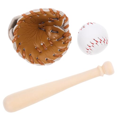 Gatuida Mini-Baseball-Set für Puppenhaus – Tiny House Zubehör mit Mini-baseballschläger, Ball Und Handschuh, Sportminiaturen zum Basteln Gatuida Mini-Baseball-Set für Puppenhaus – Tiny House Zubehör mit Mini-baseballschläger, Ball Und Handschuh, Sportminiaturen zum Basteln von Gatuida