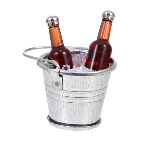 Gatuida Miniatur Bier Eimer Set Dekoratives Bar Zubehör Realistisches Kleines Bierflaschen Modell Eimer Flaschen Eiswürfel für Puppenhaus Mikro Szenerie und DIY Dekoration Gatuida Miniatur Bier Eimer Set Dekoratives Bar Zubehör Realistisches Kleines Bierflaschen Modell Eimer Flaschen Eiswürfel für Puppenhaus Mikro Szenerie und DIY Dekoration von Gatuida
