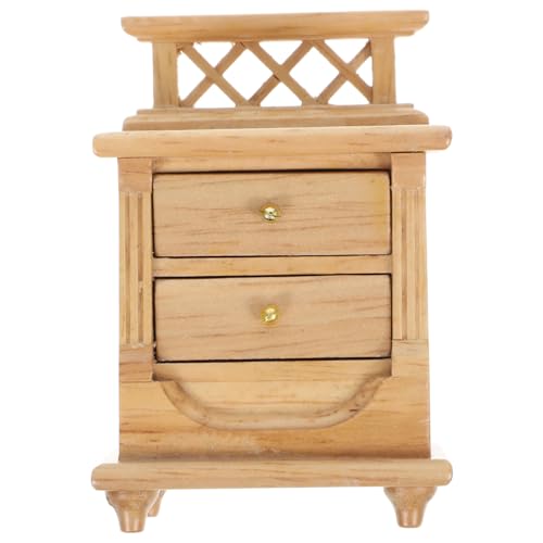 Gatuida Miniatur Holz Nachttisch Modell Handgefertigte Kleine Doppelstöckige Kommode Miniatur Puppenhaus Möbel für Puppenschrank und Mini Haus Dekoration Gatuida Miniatur Holz Nachttisch Modell Handgefertigte Kleine Doppelstöckige Kommode Miniatur Puppenhaus Möbel für Puppenschrank und Mini Haus Dekoration von Gatuida