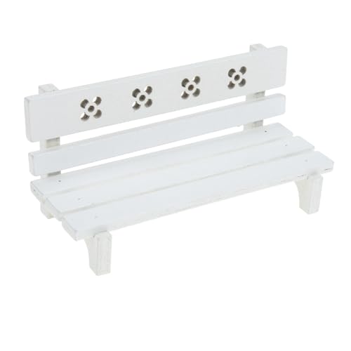 Gatuida Miniatur Holzparkbank Weiß Vintage Puppenhaus Möbel Dekoration Gartendeko Micro Landschaft Deko für Kleines Haus und Puppenhaus Zubehör Gatuida Miniatur Holzparkbank Weiß Vintage Puppenhaus Möbel Dekoration Gartendeko Micro Landschaft Deko für Kleines Haus und Puppenhaus Zubehör von Gatuida