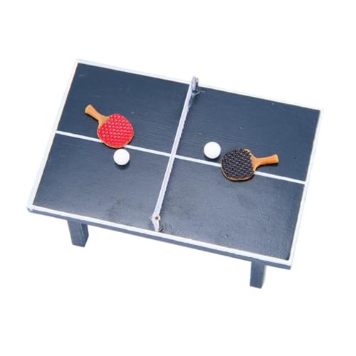 Gatuida Miniatur Tischtennis Tisch Puppenhaus Deko Leichtes Mini Sportgerät mit Realistischem Design und Feiner Verarbeitung Gatuida Miniatur Tischtennis Tisch Puppenhaus Deko Leichtes Mini Sportgerät mit Realistischem Design und Feiner Verarbeitung von Gatuida