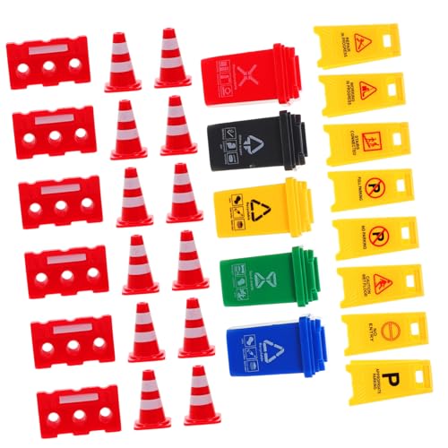 Gatuida Miniatur Verkehrsschilder Spielset für Teiliges Lernspielzeug mit Verkehrsbarrieren Mini Mülleimer Rote Wasserbarrieren Rote Verkehrskegel Pädagogisches Straßenverkehrs und Gatuida Miniatur Verkehrsschilder Spielset für Teiliges Lernspielzeug mit Verkehrsbarrieren Mini Mülleimer Rote Wasserbarrieren Rote Verkehrskegel Pädagogisches Straßenverkehrs und von Gatuida