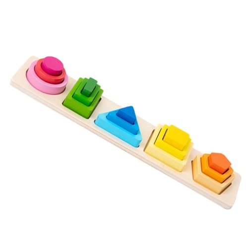 Gatuida Montessori Geometrisches Formensortierspiel Farbverlauf Stapelturm Holzspielzeug für Kleinkinder Ab Monate zur Motorischen und Formzuordnung Gatuida Montessori Geometrisches Formensortierspiel Farbverlauf Stapelturm Holzspielzeug für Kleinkinder Ab Monate zur Motorischen und Formzuordnung von Gatuida