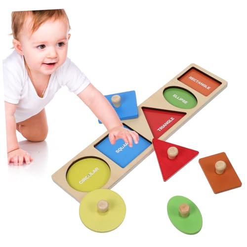 Gatuida Montessori Holzpuzzle Handgriff Board Geometrische Formen Steckspiel Holzspielzeug zur Feinmotorik und Formenerkennung für Vorschulkinder Gatuida Montessori Holzpuzzle Handgriff Board Geometrische Formen Steckspiel Holzspielzeug zur Feinmotorik und Formenerkennung für Vorschulkinder von Gatuida