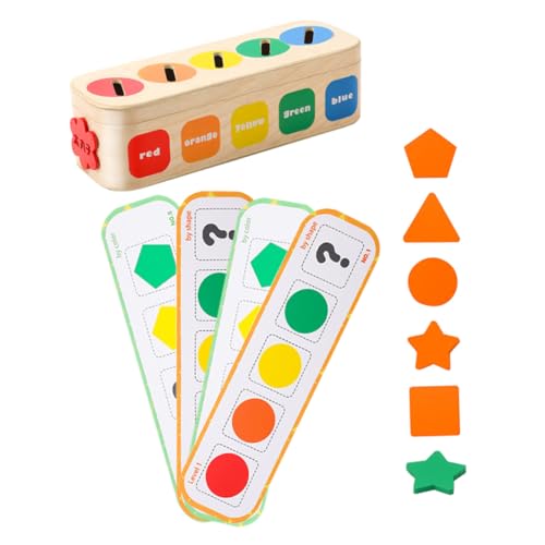 Gatuida Montessori Holzspielzeug Sortierbox mit Geometrischen Formen und Farben Pädagogisches Holz Steckspiel für Kleinkinder Feinmotorik und Farberkennung Tragbares Lernspielzeug Gatuida Montessori Holzspielzeug Sortierbox mit Geometrischen Formen und Farben Pädagogisches Holz Steckspiel für Kleinkinder Feinmotorik und Farberkennung Tragbares Lernspielzeug von Gatuida