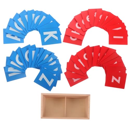 Gatuida Montessori Lernbrett mit Rotem und Blauem Schleifpapieralphabet Hölzerne Taktile Buchstaben Pädagogisches Sprachlernspielzeug für Vorschulkinder und Kindergarten Sicheres Gatuida Montessori Lernbrett mit Rotem und Blauem Schleifpapieralphabet Hölzerne Taktile Buchstaben Pädagogisches Sprachlernspielzeug für Vorschulkinder und Kindergarten Sicheres von Gatuida