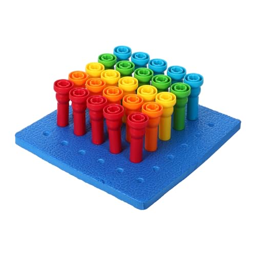 Gatuida Peg Board Teiliges mit Pilzförmigen Steckern Feinmotorik Frühes Lernspielzeug für Kleinkinder Ab Jahr Robustes Kunststoff Steckpuzzle zur Entwicklung der Hand Auge Koordination Gatuida Peg Board Teiliges mit Pilzförmigen Steckern Feinmotorik Frühes Lernspielzeug für Kleinkinder Ab Jahr Robustes Kunststoff Steckpuzzle zur Entwicklung der Hand Auge Koordination von Gatuida