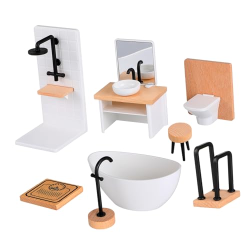 Gatuida Puppenhaus Zubehör Badezimmer Deko Figuren für Kreative Kinderhandarbeit und Detailgetreues Puppenhaus Flair Gatuida Puppenhaus Zubehör Badezimmer Deko Figuren für Kreative Kinderhandarbeit und Detailgetreues Puppenhaus Flair von Gatuida